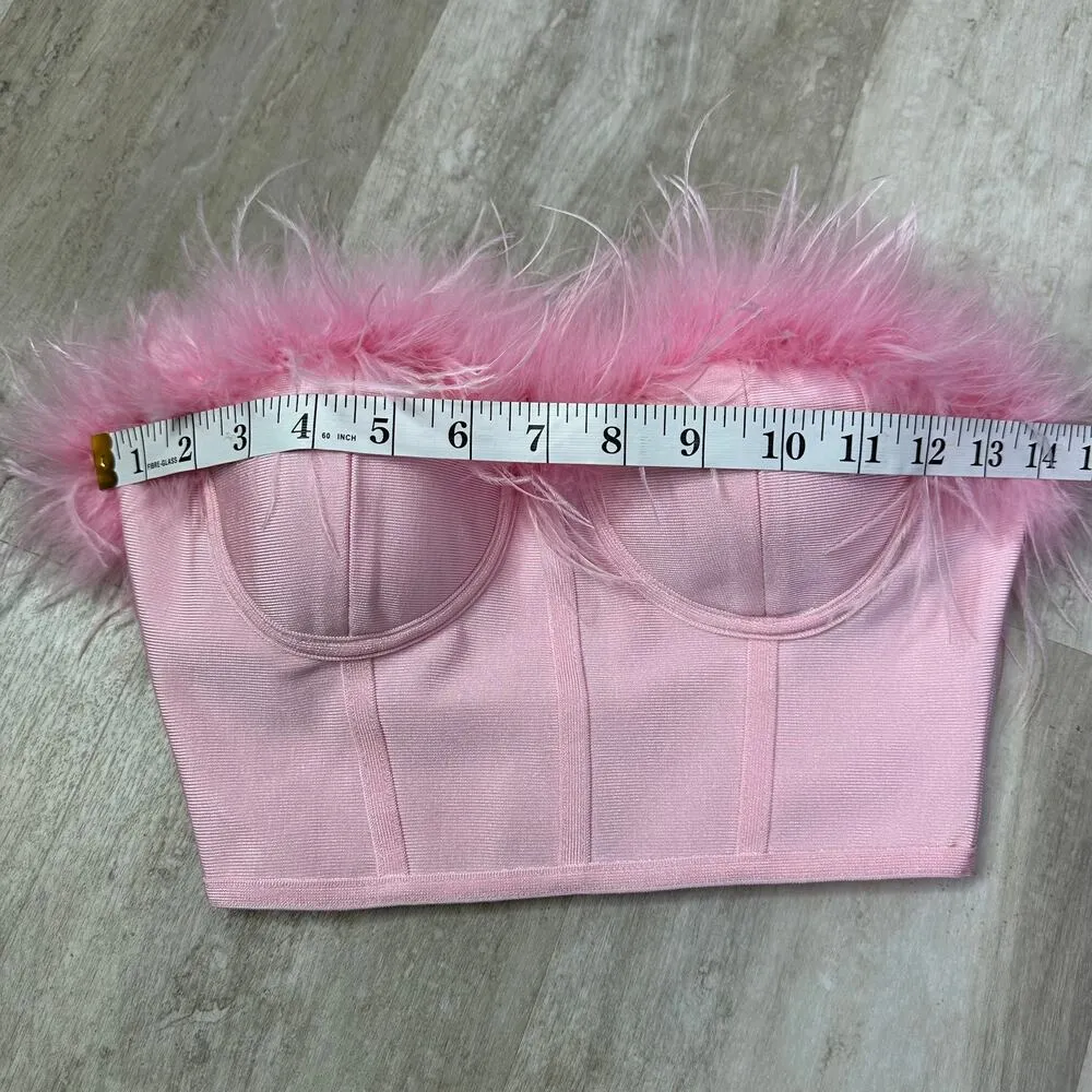 Superdown Ramona Bustier Top in Blush size XS - Image 5