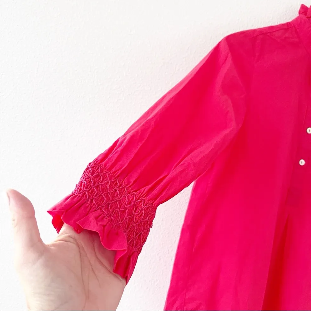 Tuckernuck Teagan Popover Blouse in Poppy Red - Image 4