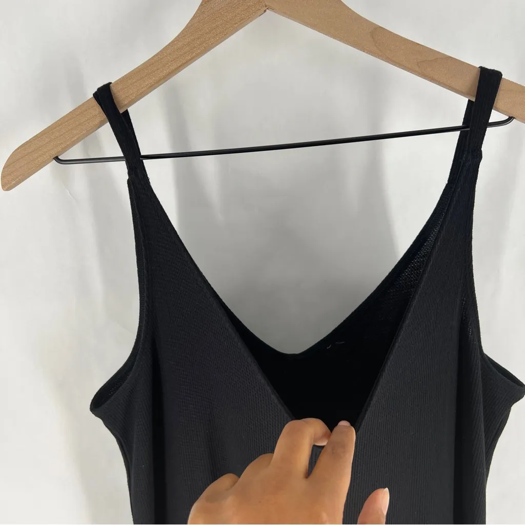 Athleta Wind Down Sleep V-Neck Romper Stretch Waffle Knit Relaxed Fit Stretch M - Image 6