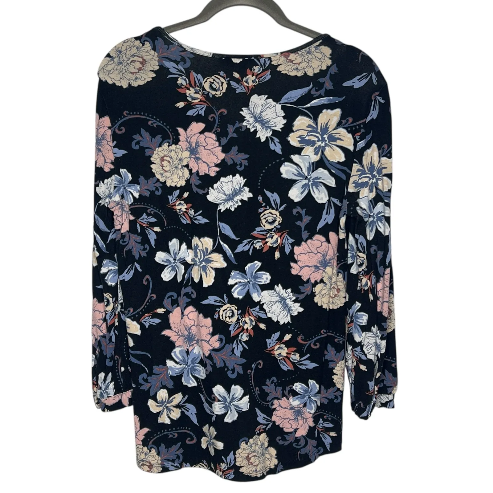 Daniel Rainn (S) Selinka Crochet Detail Floral Knit Top 3/4 Sleeve Boho Blouse - Image 11