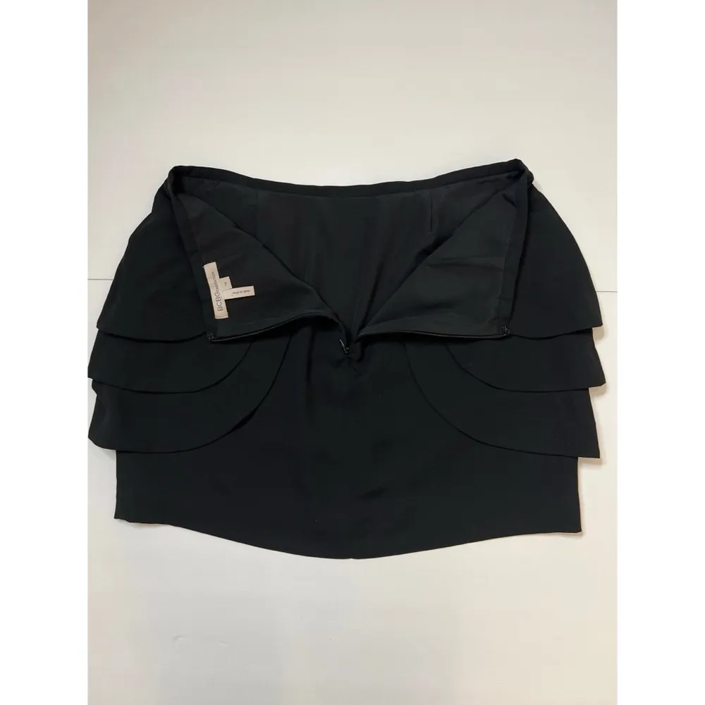 BCBGeneration Black Tiered Layered  Tulip Design Mini Skirt Sz 10 Women - Image 9
