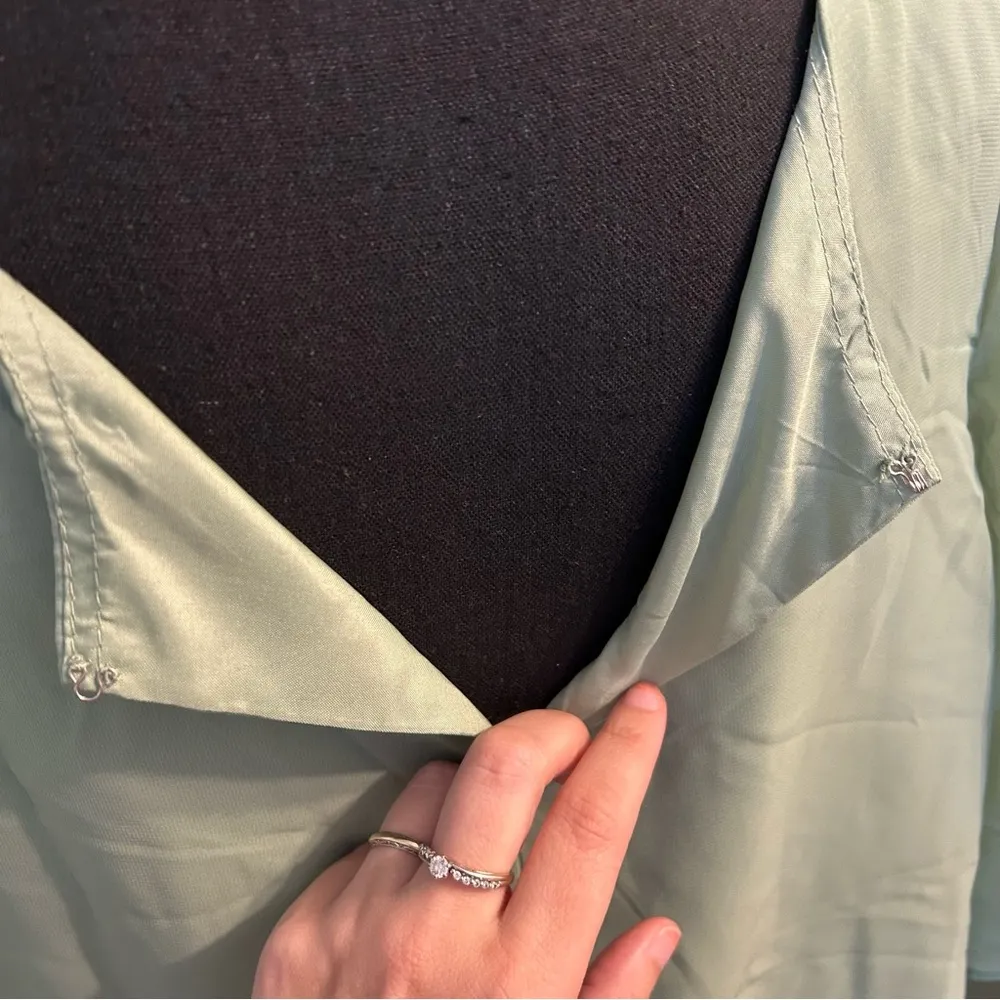 NWOT light green chiffon 2 piece semi formal pant suit Mother of the Bride 14 - Image 6