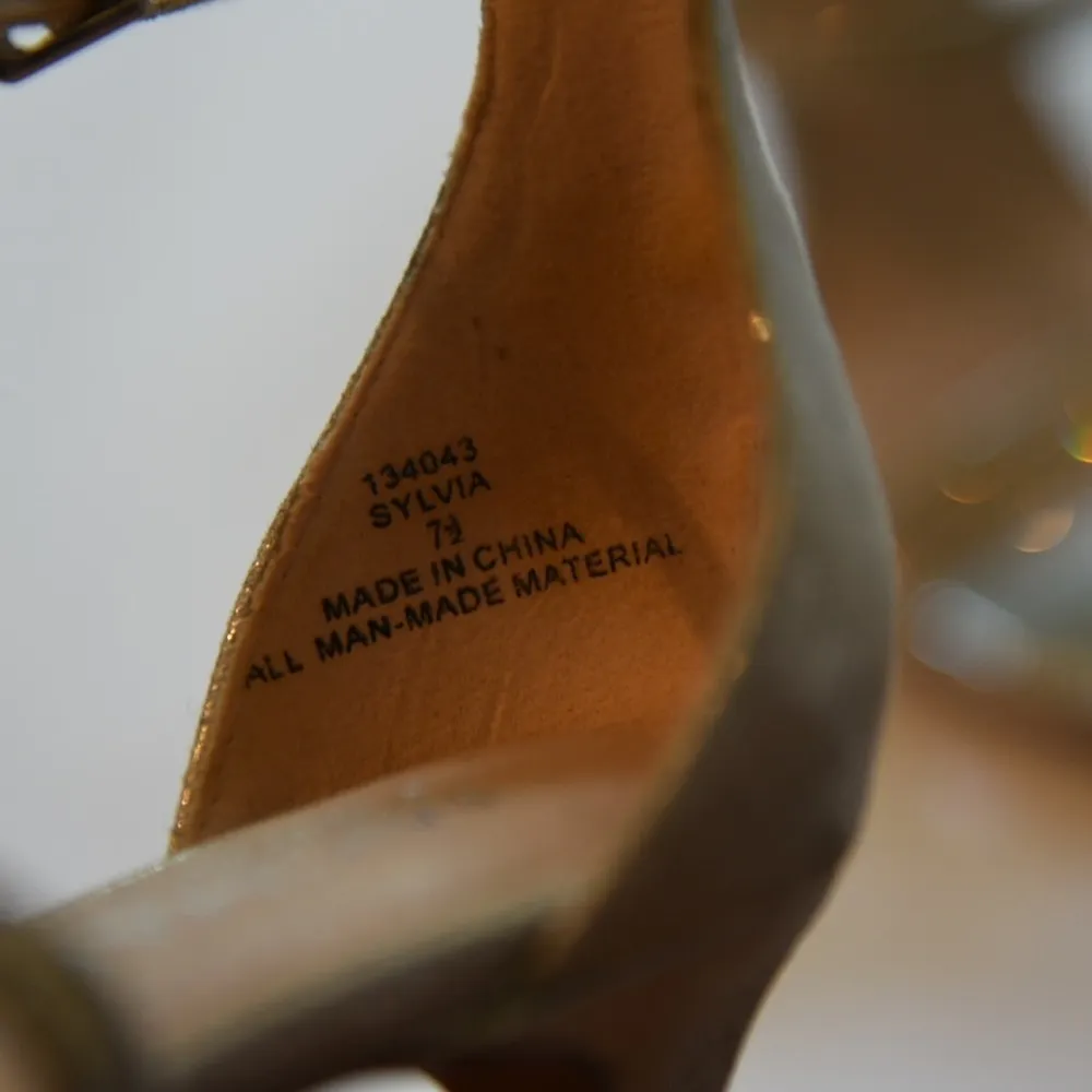 Preloved Michael by Michael Shannon Sylvia Silver Strappy Heels Size 7.5 - Image 5