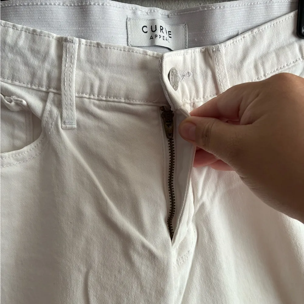 Curve White Weekend Warrior Skinny Jeans 6 - Image 5