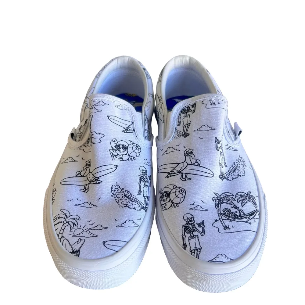 VANS NEW Women's Classic Slip On Surfer U Paint Shoe Size 6 #086 - Image 2