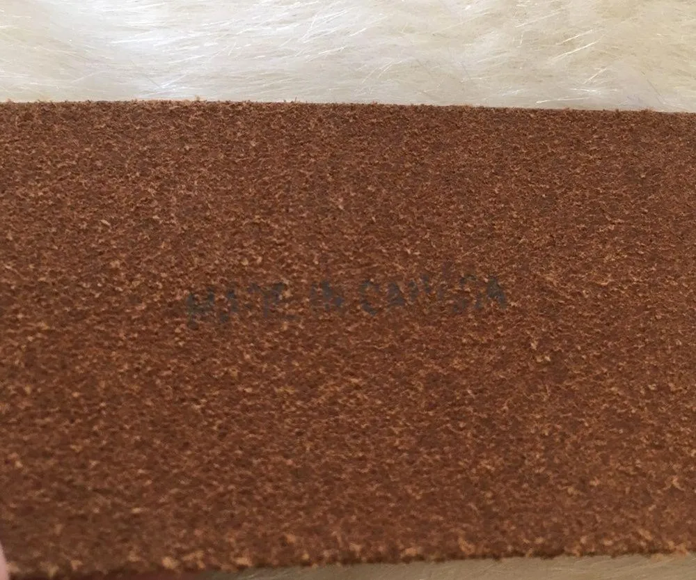 Floral Print Italian Leather Belt Brown Size L - Image 4