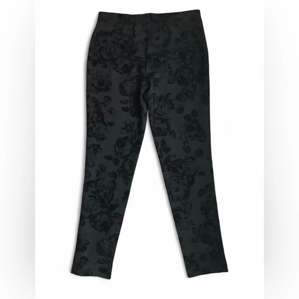 NWT Joseph Ribkoff women’s Black Floral Skinny Pants Size 12 - Image 3