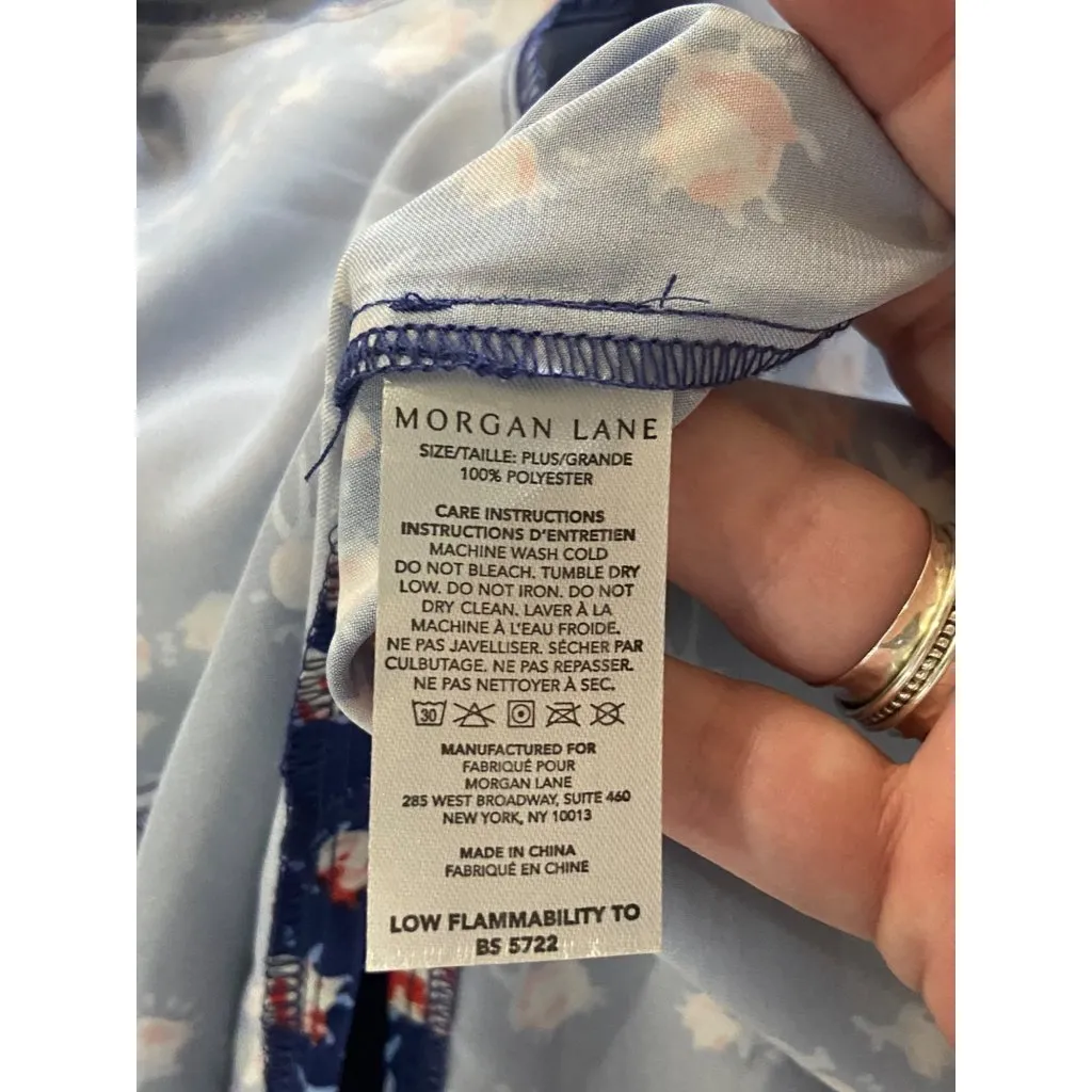 Morgan Lane  X Floral Robe Blue One Size - Image 4