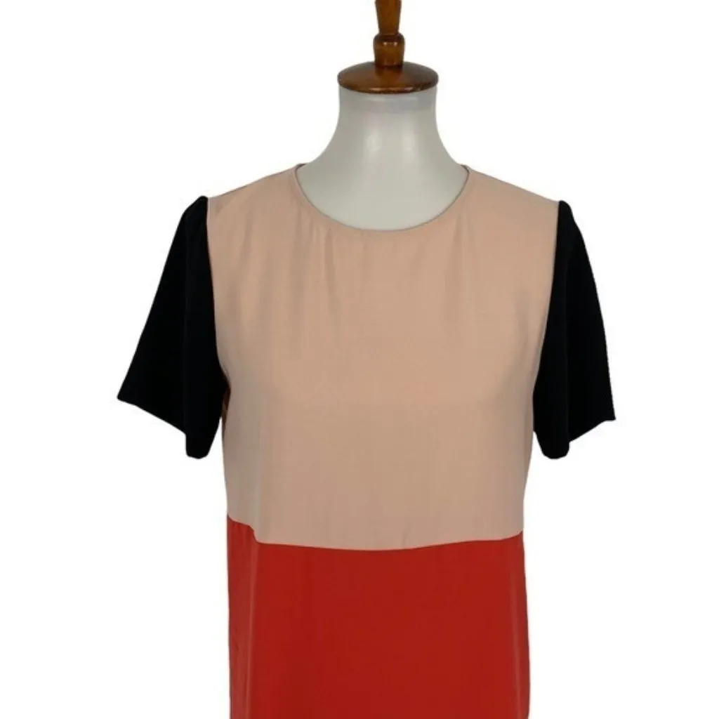Zara Woman Colorblock Short Sleeve Mini Shift Dress‎ Modern Chic Trendy Small - Image 2