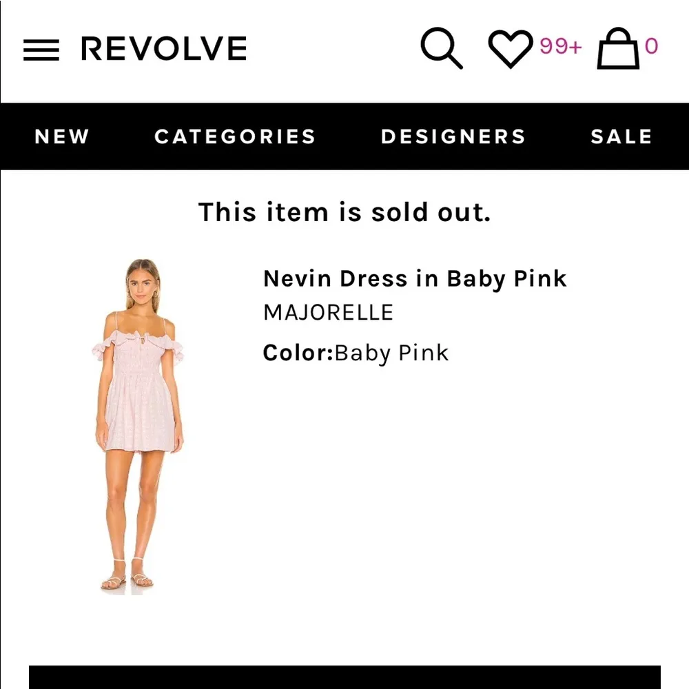 MAJORELLE Nelvin Mini Dress in Baby Pink - Image 6