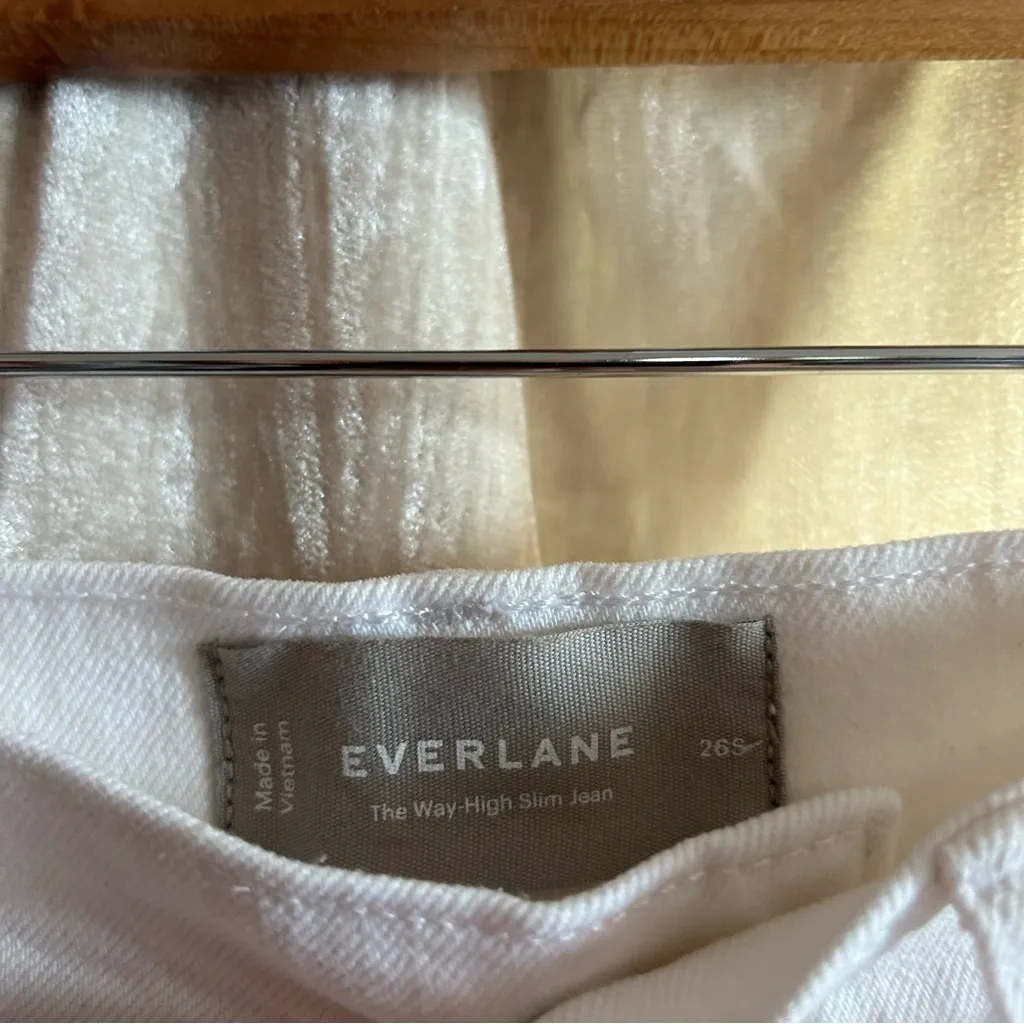 Everlane Organic Cotton The Way-High Slim Jean Bright White $128‎ NEW Size 26S - Image 4