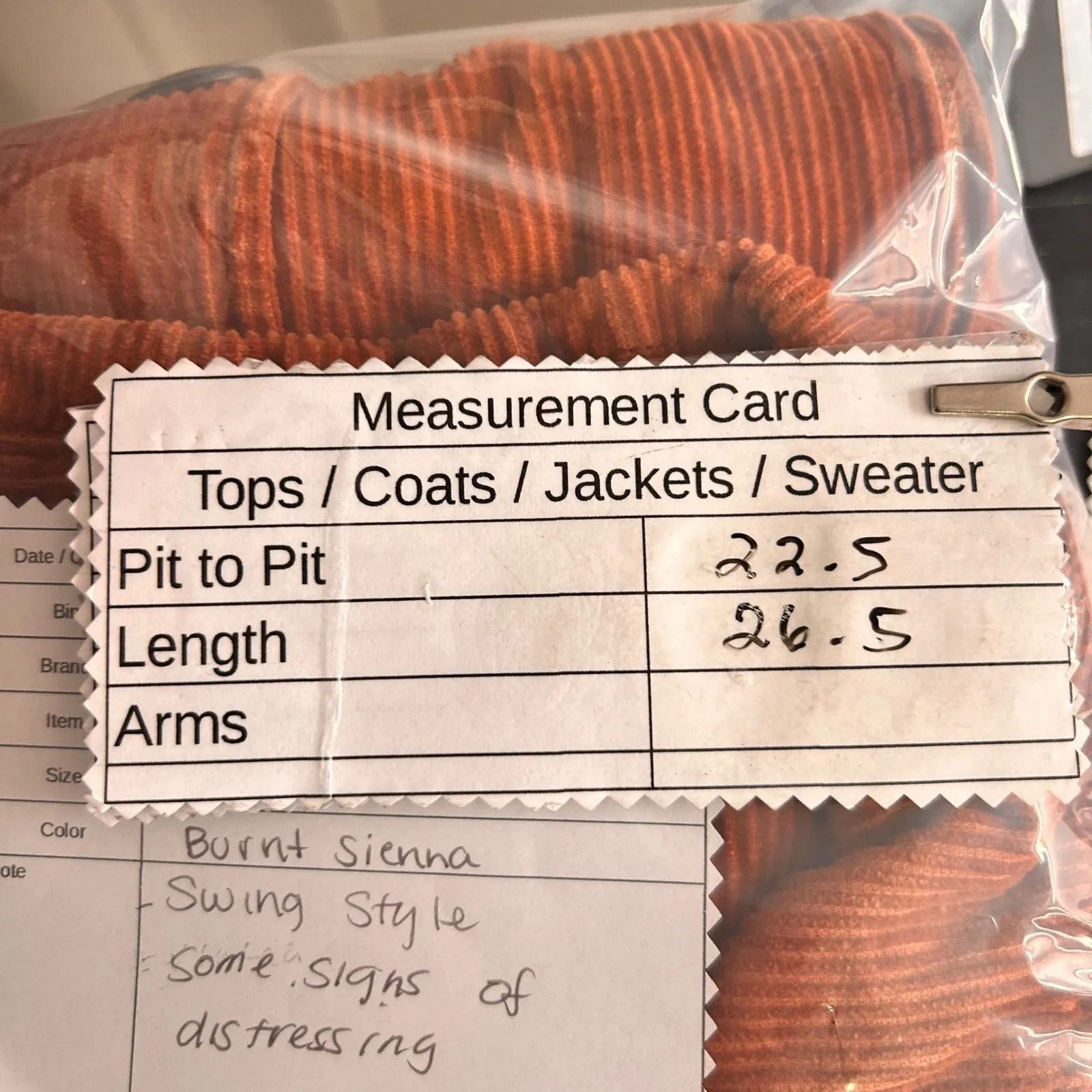 Relativity Corduroy Jacket Orange XL - Image 7