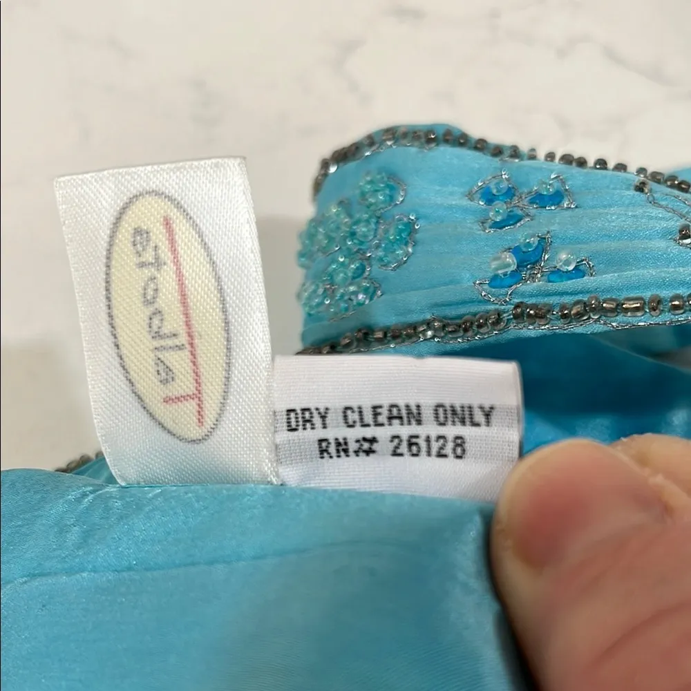 Talbots Embroidered Blue Floral Belt - Image 6