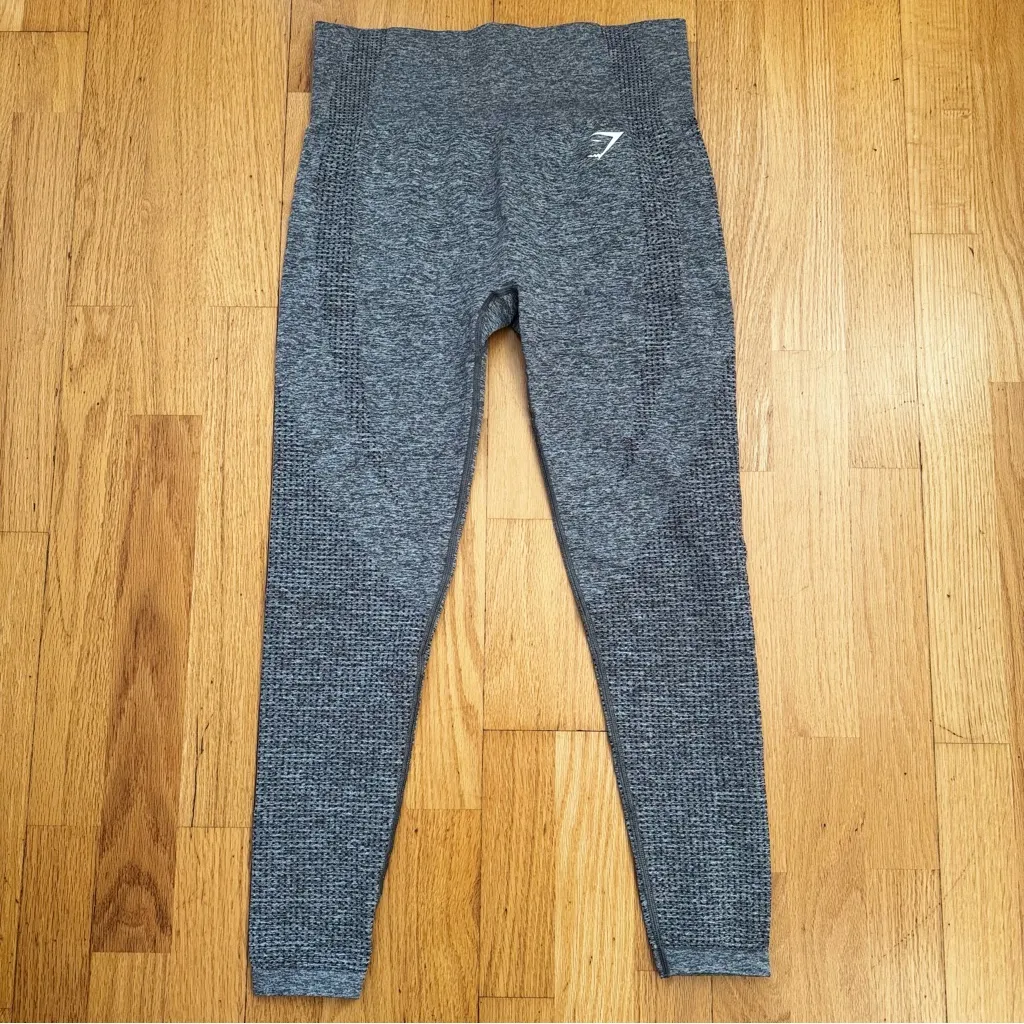 Gymshark Vital Seamless 2.0 Leggings Charcoal Marl UNSIZED READ Contour Active - Image 2