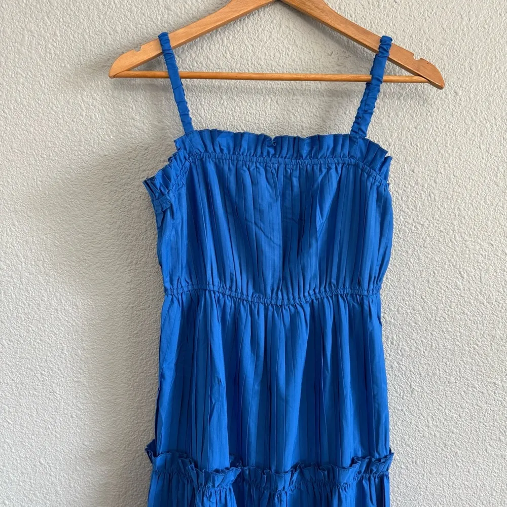 PINCH Pleated Dress NWT Size‎ Large Blue - Image 3
