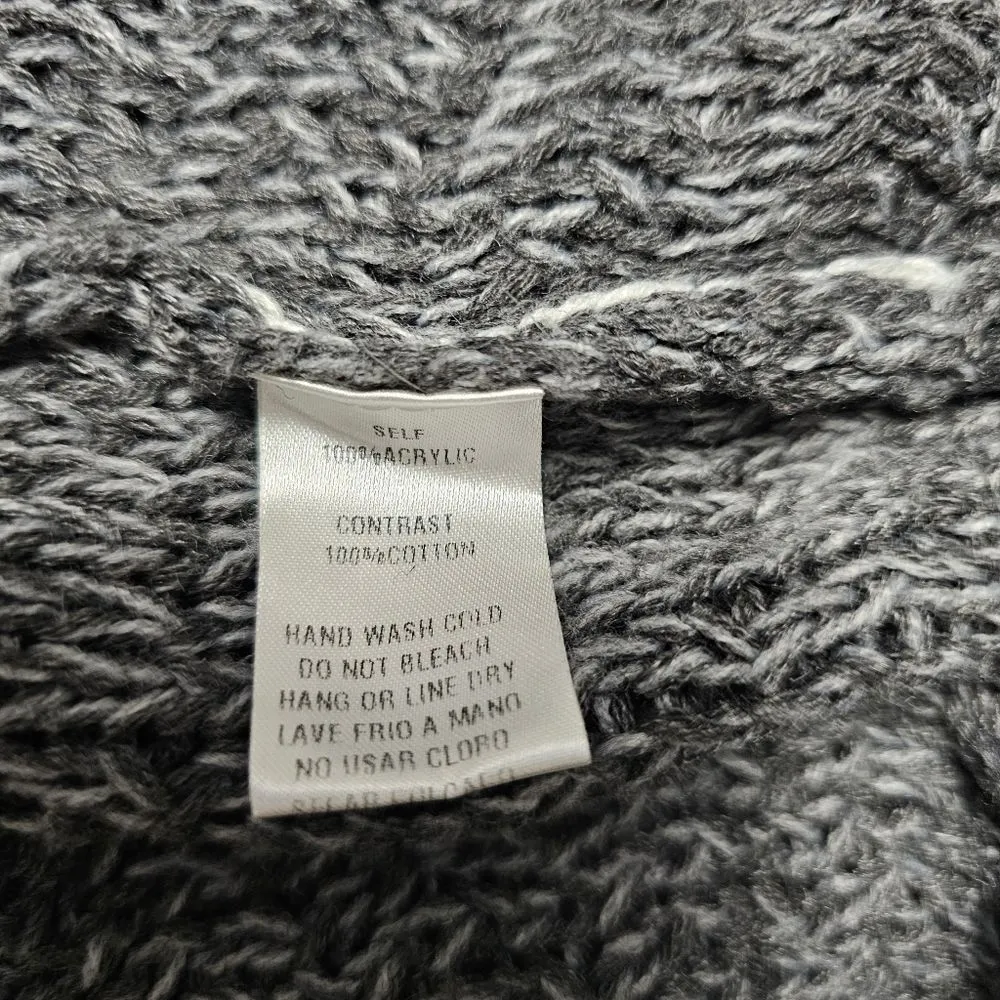 Easel Tri-Color Chambray Contast Two Fer Tunic Sweater Size Medium - Image 8