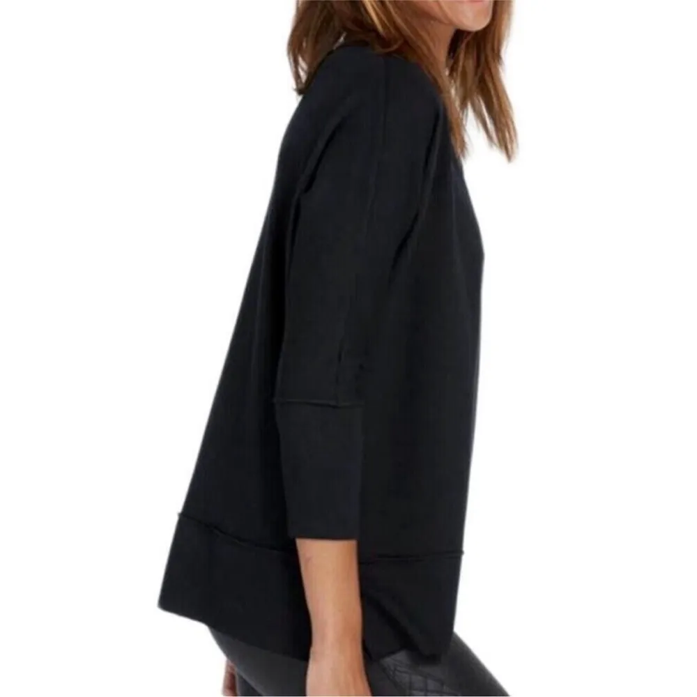 Spanx  Black Perfect Length Crewneck Sweatshirt Size M - Image 2