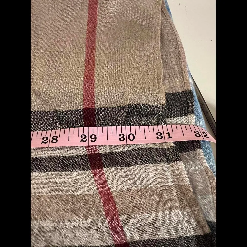 Classic Tan, Red and Black Check Scarf Brown - Image 3