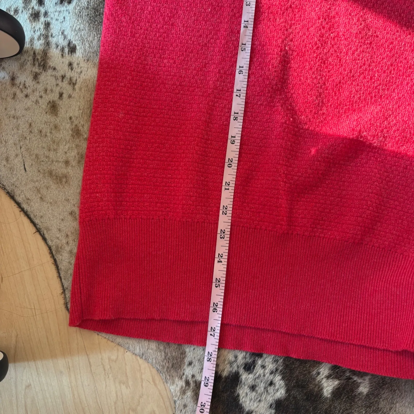 St. John 100% Cashmere Mock Neck Sweater Vest Red Size Extra Large - Image 6