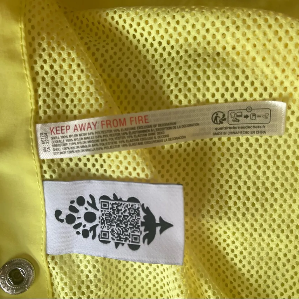 Free People Movement Peek to Peek Popover Rain Jacket Anorak Yellow Sz S Hiking - Image 10