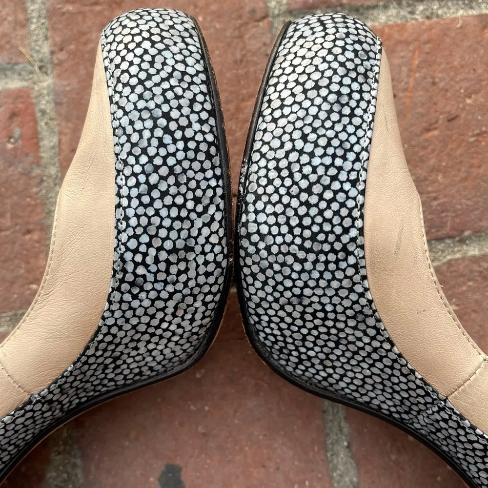 Rebecca Minkoff Leather Tan/Black Dot Pumps size 6 - Image 5
