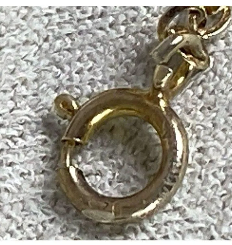 14KT Vermeil over 925 Sterling Silver 5 Flower Stations CZ Chain 18" Necklace - Image 6