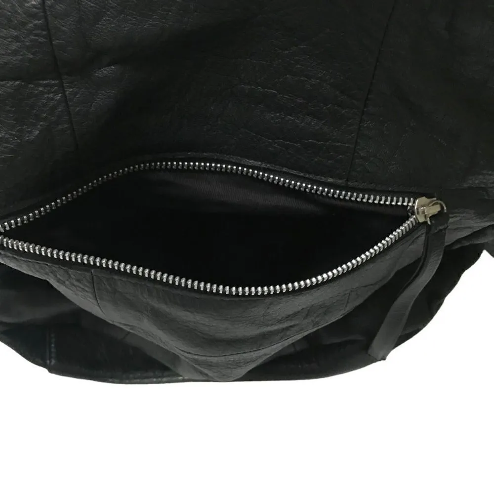 Day & Mood ISA hobo large black leather crossbody bag Black - Image 4