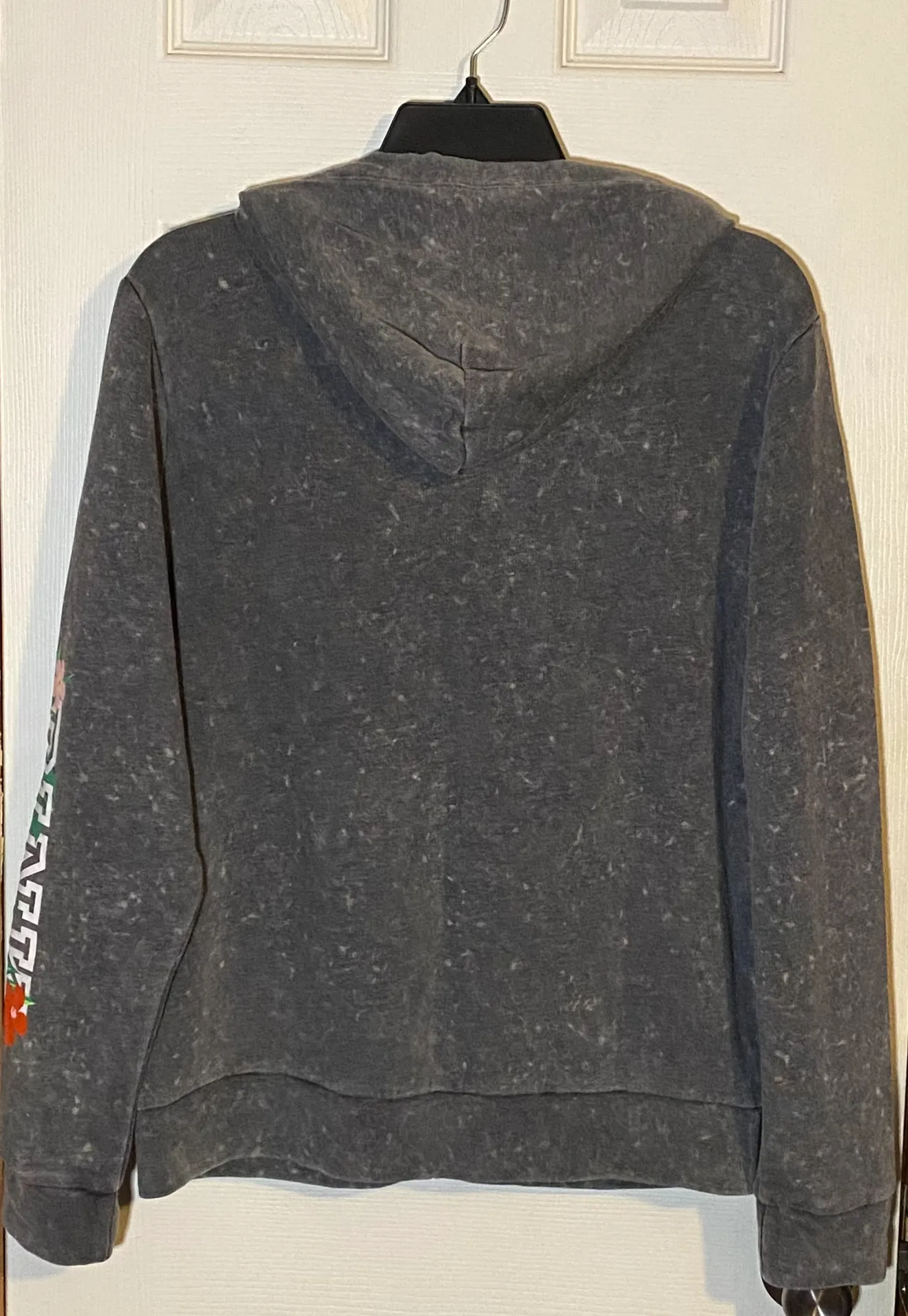 VS Pink Grey Floral Print Hoodie - Image 3