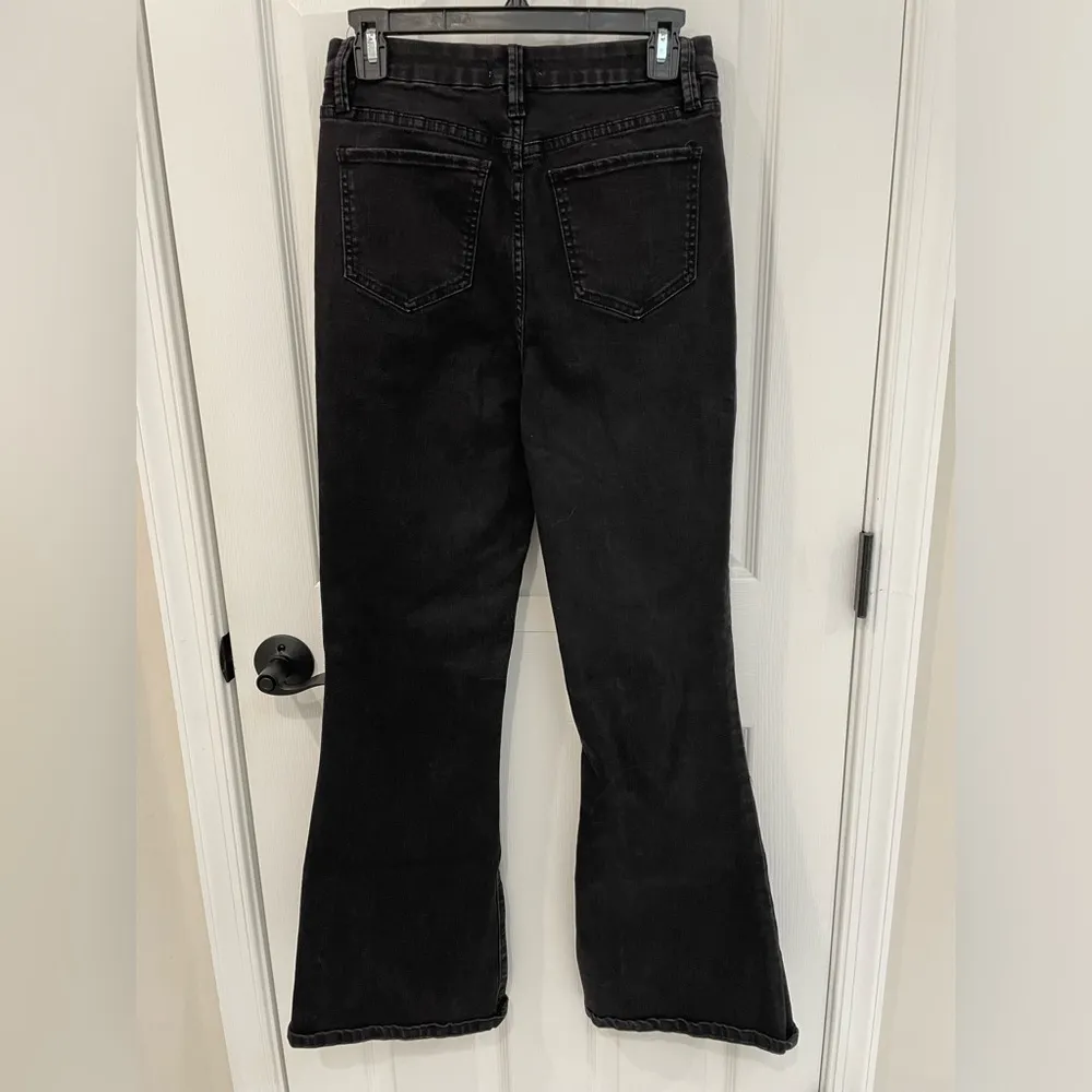 Forever 21 Premium Denim Black High Waist Flare Leg Jeans Women’s Size 30 - Image 2