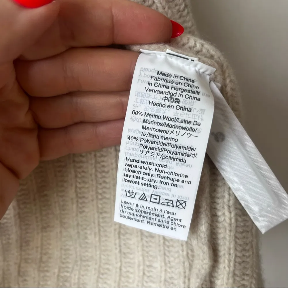 Heather Fog Beige Redford Cardigan Knit Sweater XS - Image 7