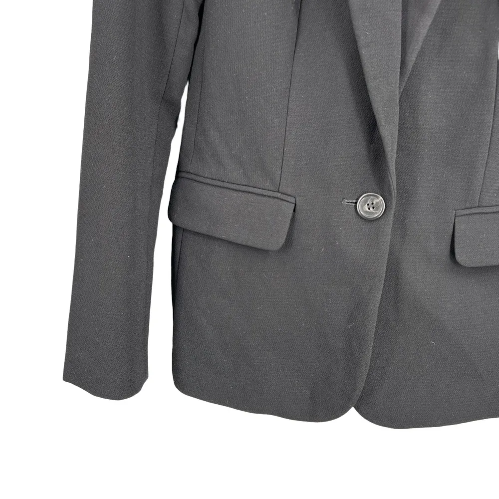 J.Crew Womens Blazer Black Single Button Professional Business Office Size 00 - Image 3