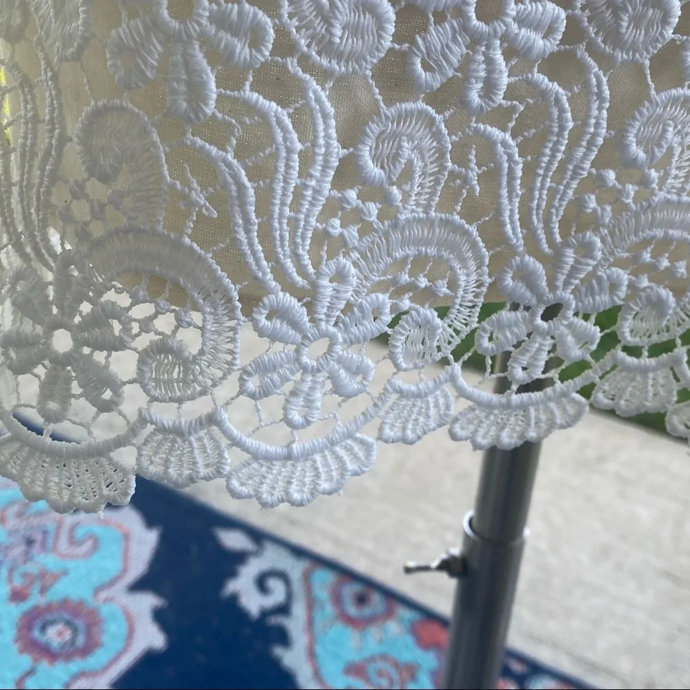 Zara Ivory Lace Scalloped Hem Lined Mini Skirt - Image 11