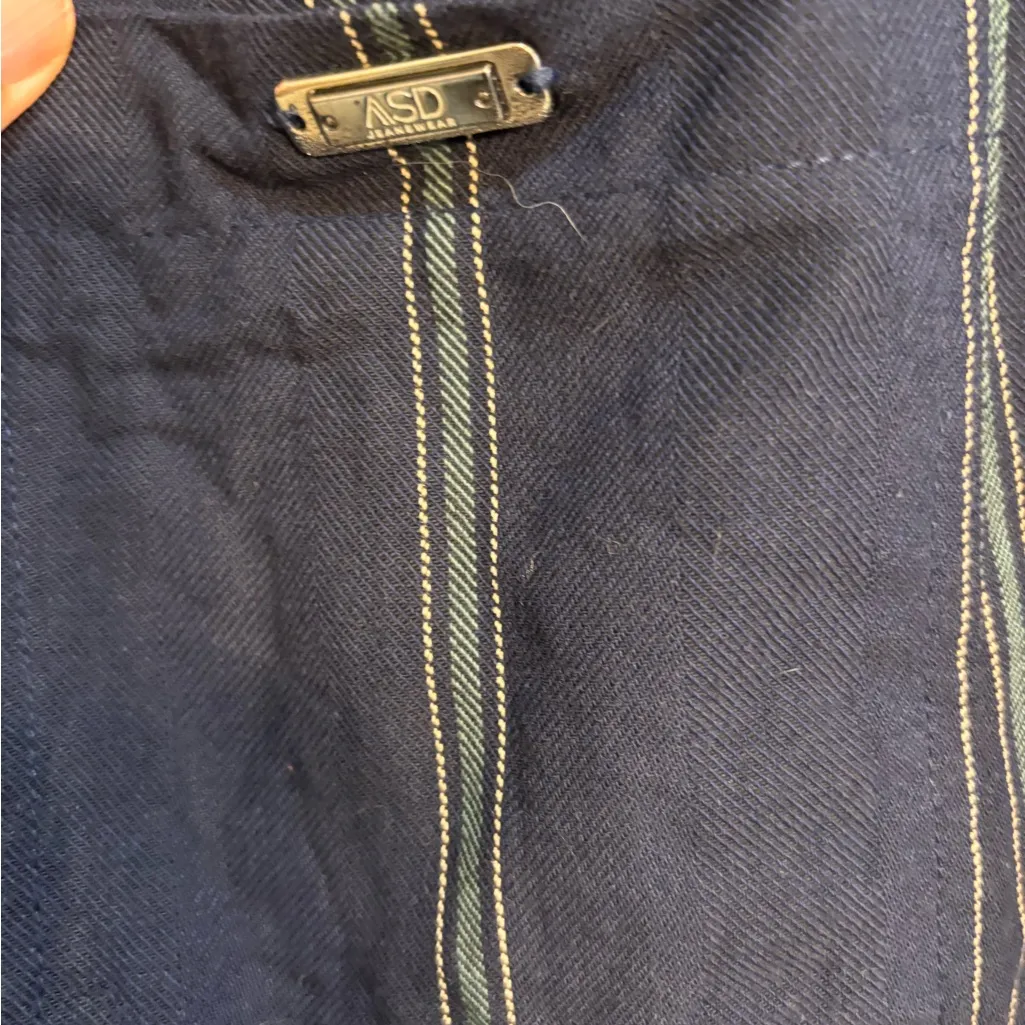 ASD womens striped denim drawstring jogger pants blue 38/6 - Image 3