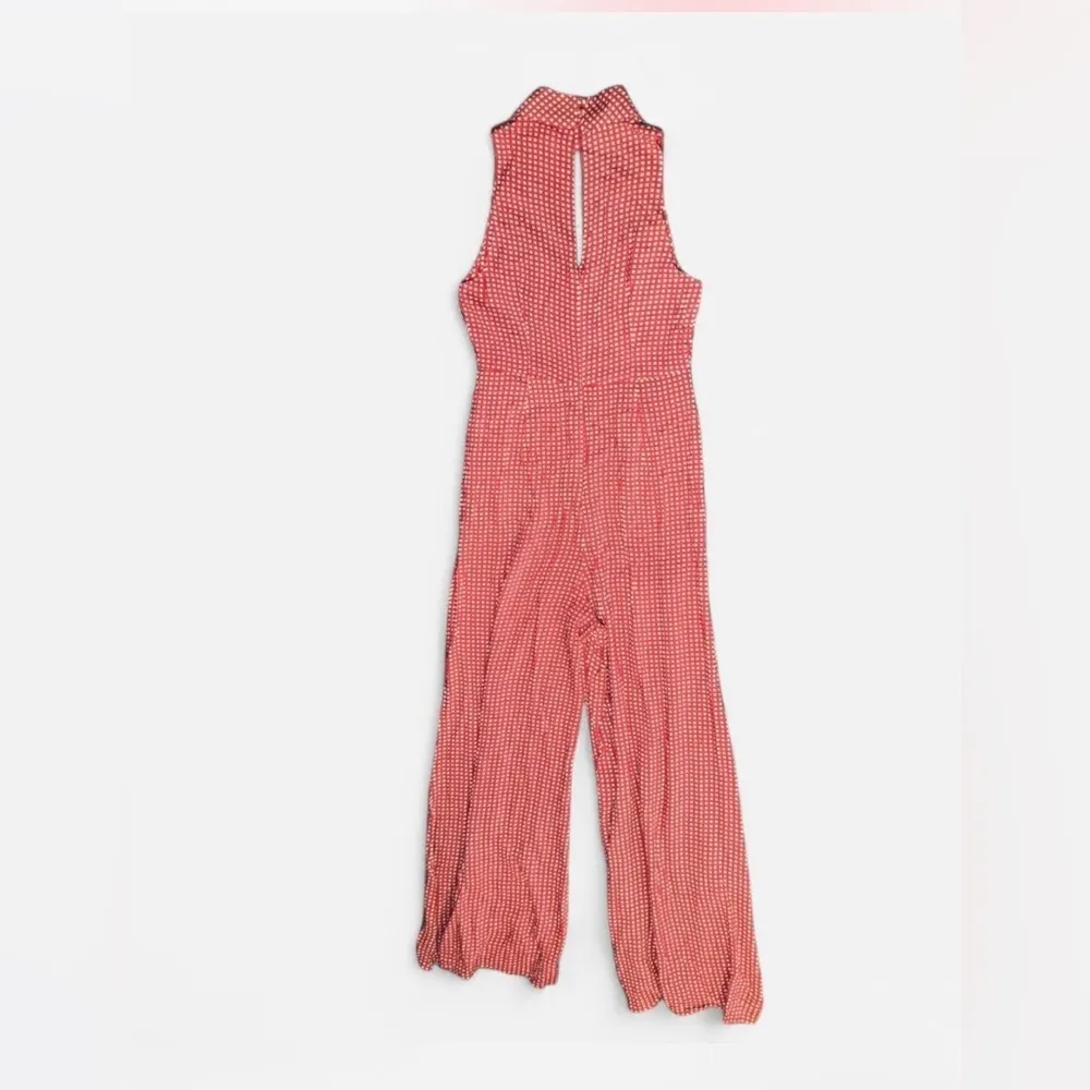 MAEVE by ANTHROPOLOGIE Red Frida Mock Neck Jumpsuit. Size 2 - Image 6