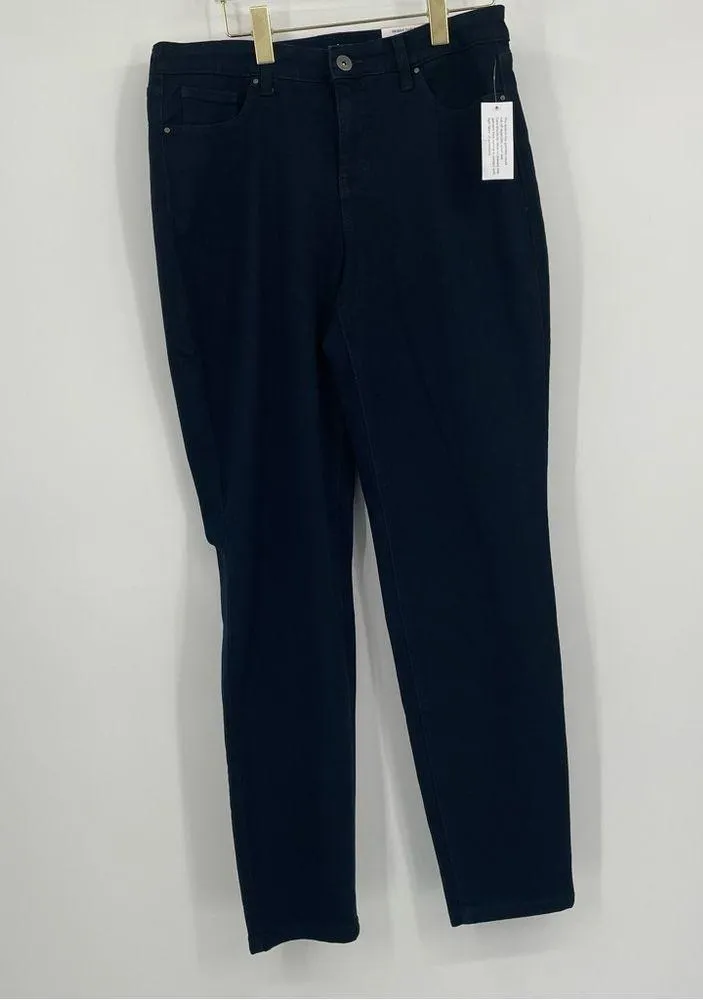 Style & Co Women's Curvy-Fit Mid-Rise Skinny Jeans in Dark Blue Size 10L - Image 2