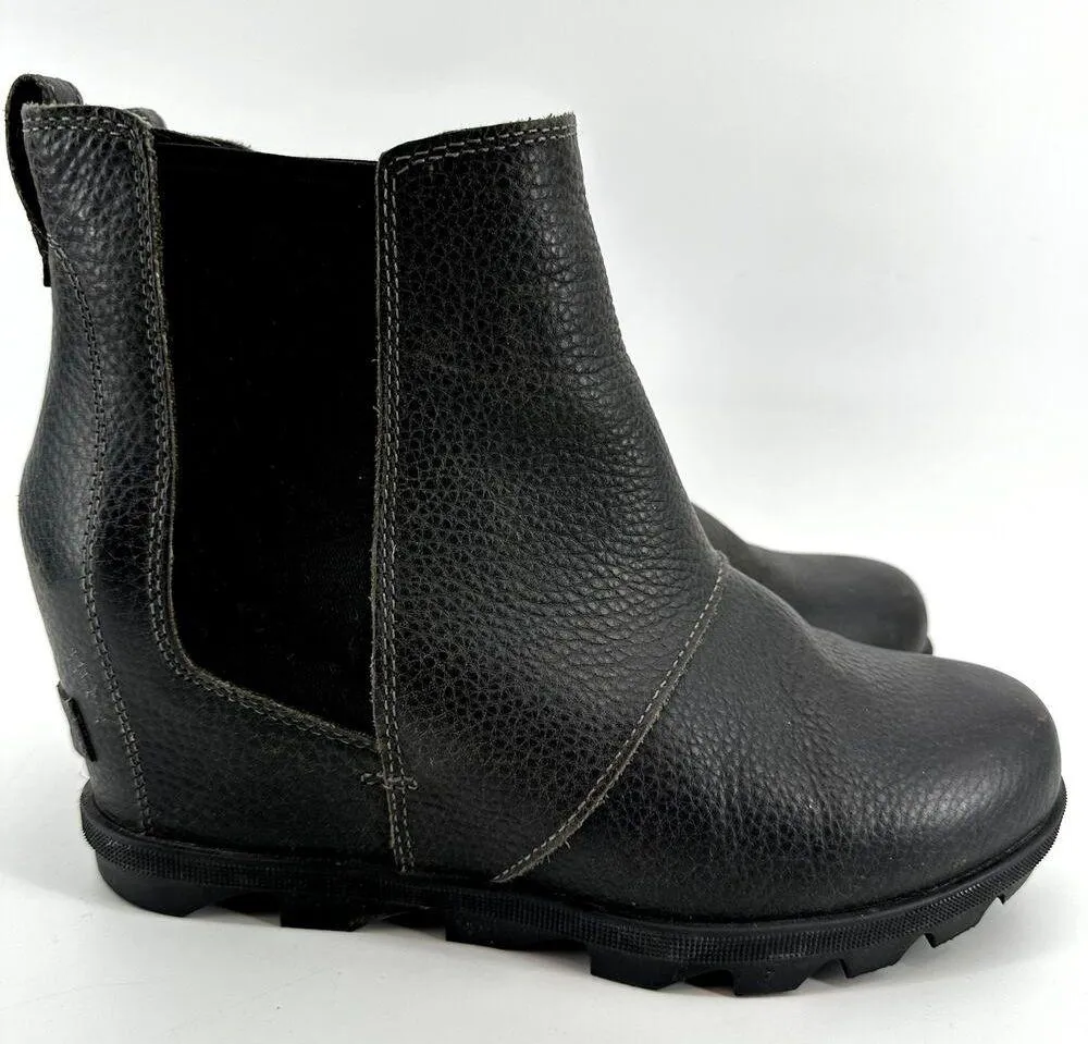 Sorel Arctic Wedge II Chelsea Boots Ankle Pull On Leather Waterproof Black 10 - Image 2