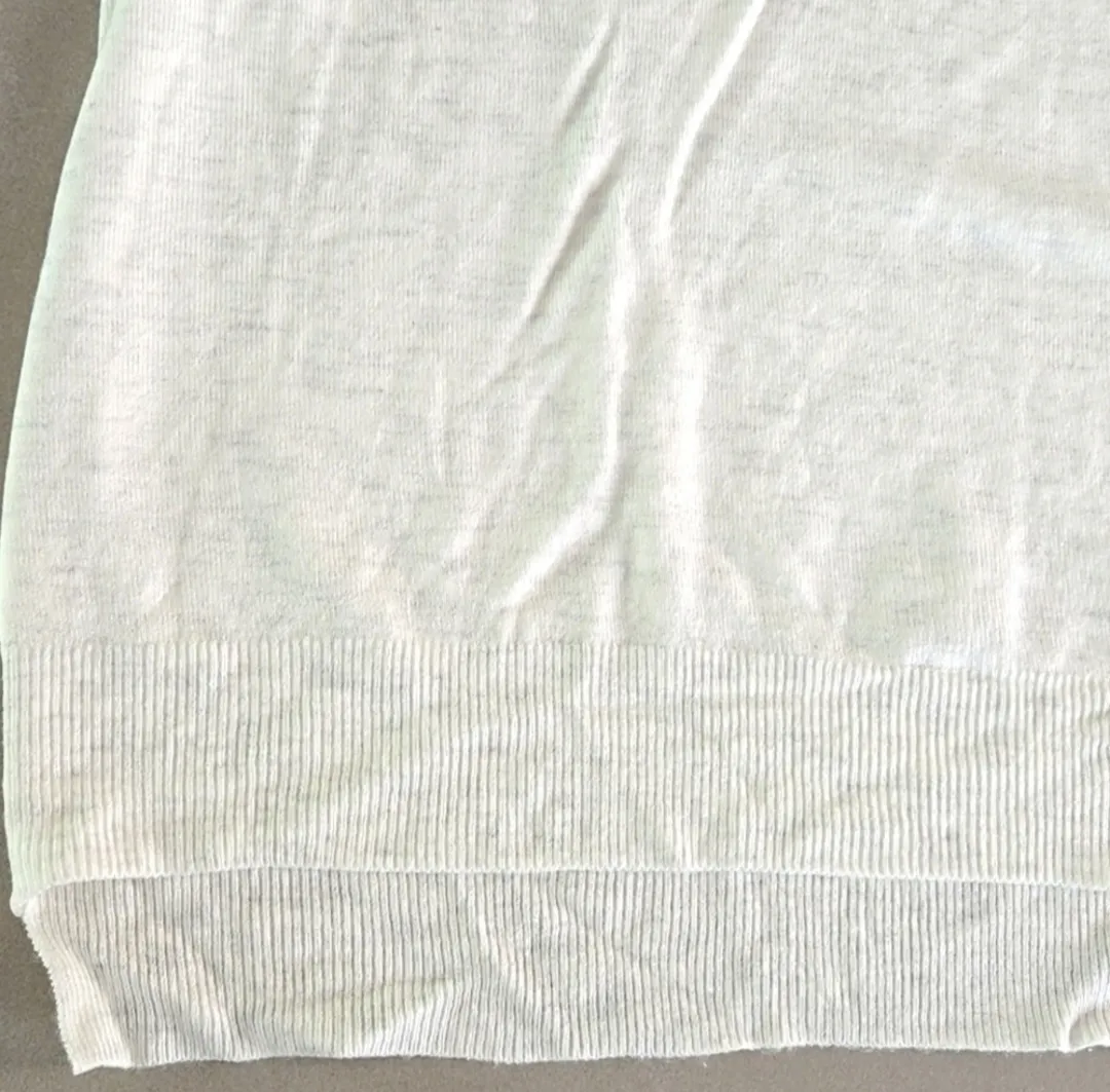 New Zara Knit White Sleeveless Vest Top - Image 3