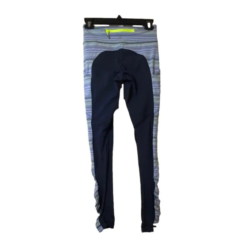 Lululemon Leggings‎ Speed Tight IV Inkwell Space Dye Twist Lullaby Ray Size 4 Blue - Image 2