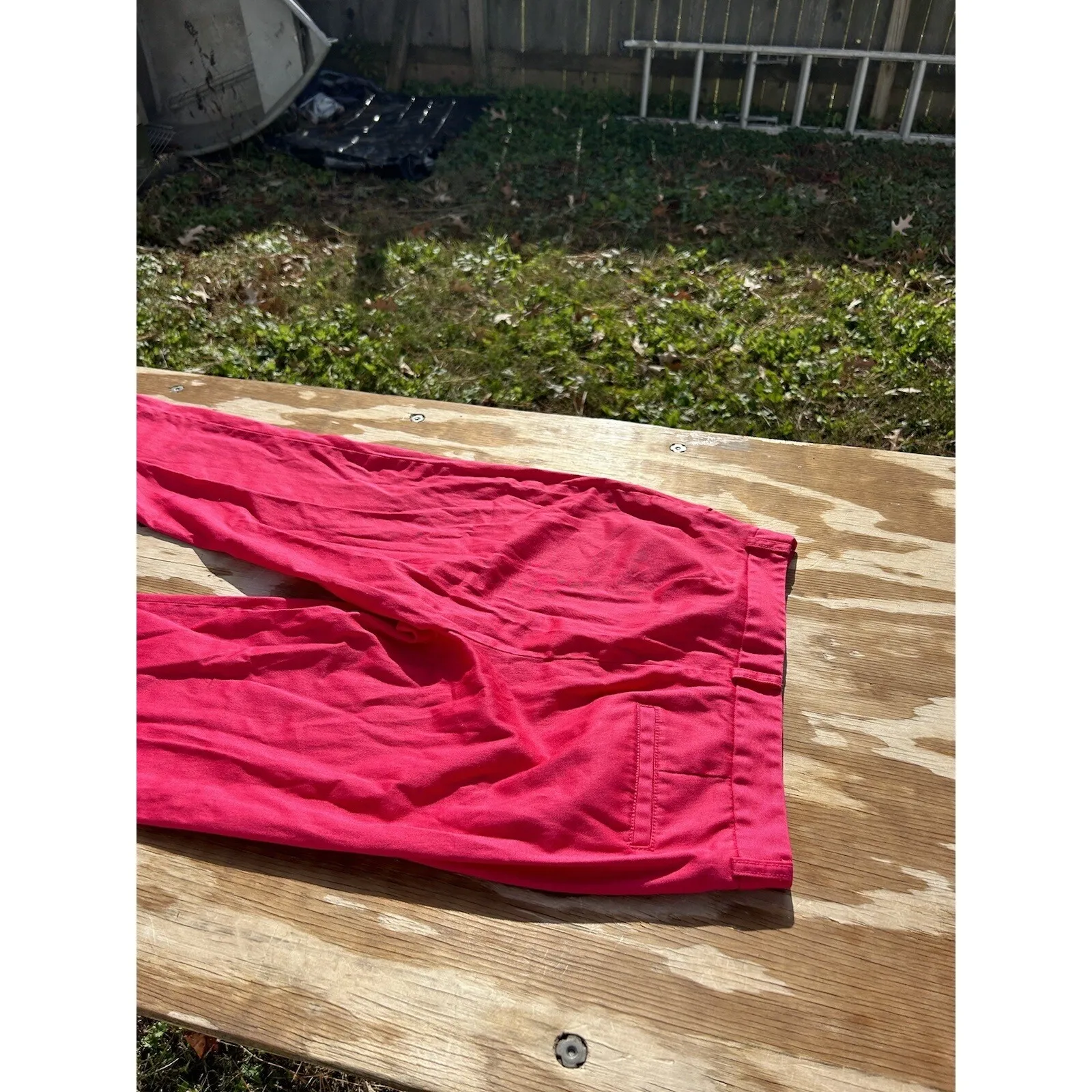 Jones New York Signature‎ Stretch Capri Pants Women's Size 10 Pink Chino Pockets - Image 6