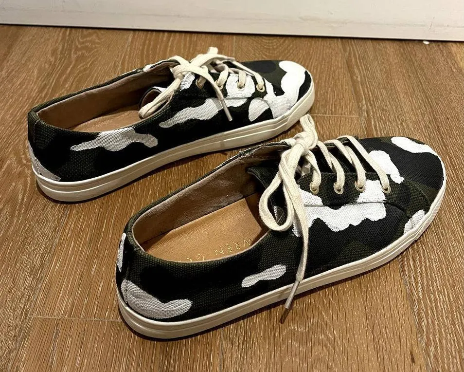 Wren + Glory X  Jack Rogers Camo Sneakers Hand painted sold out - Image 5