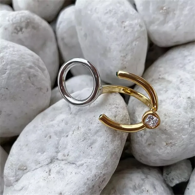 Boutique Korean Vintage Geometric Twisted Open Ring - Image 3