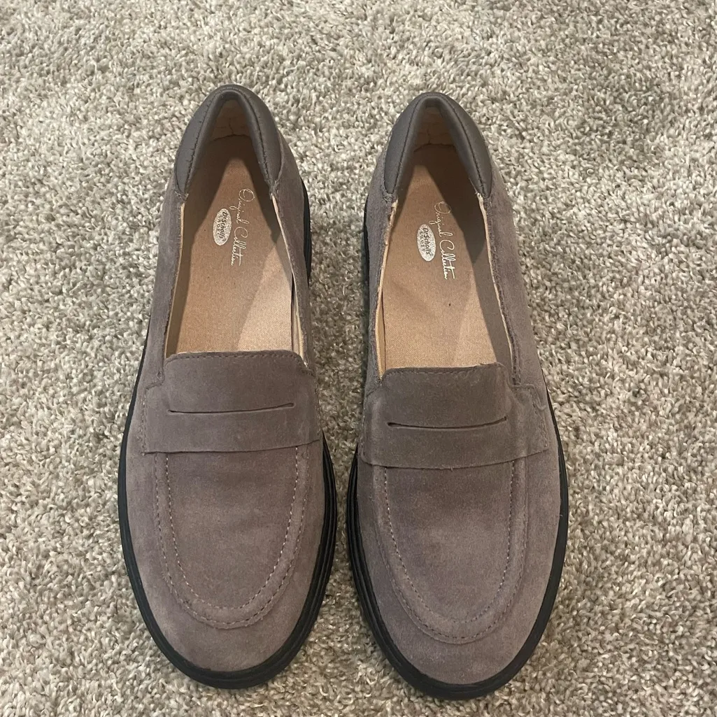 Dr. Scholl’s Grey Suede Classy Slip on Penny Loafers Gray Size 8 - Image 6