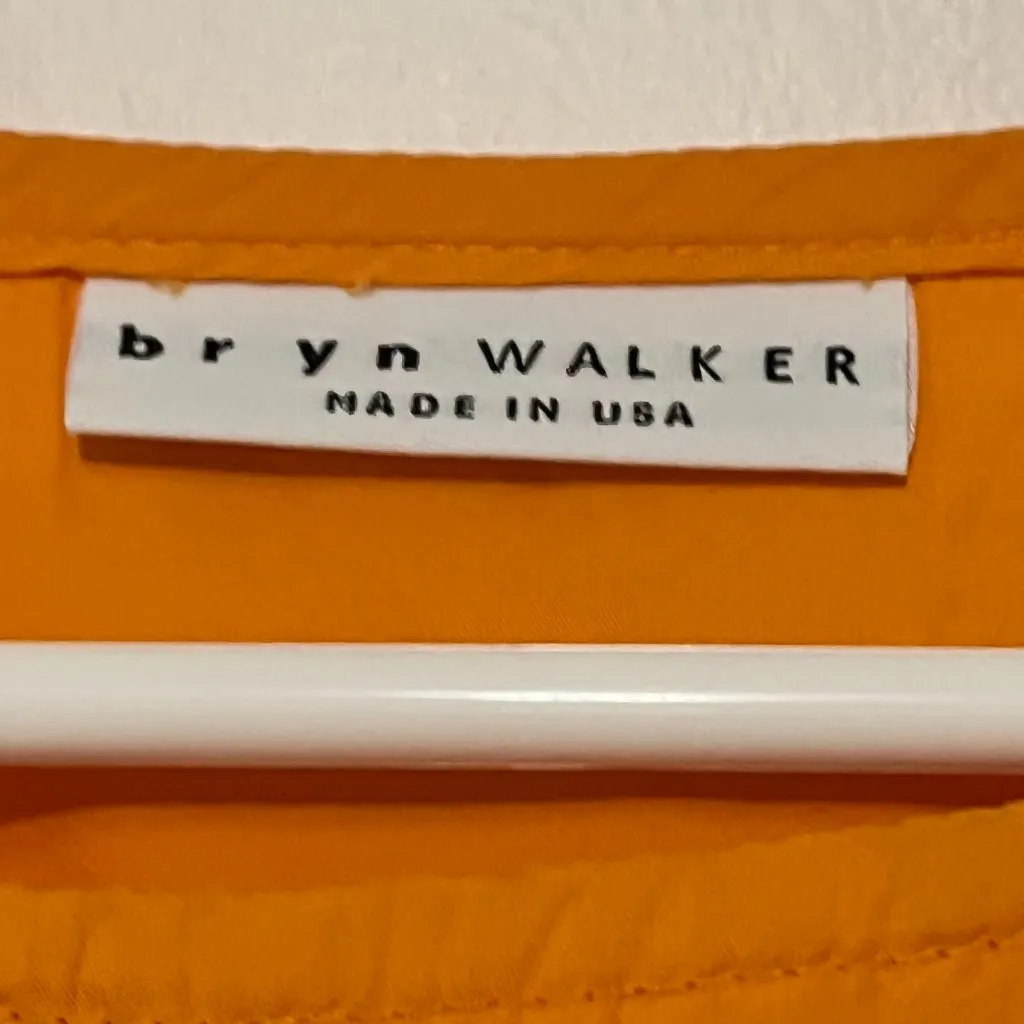 Bryn Walker 100% organic cotton 3/4 volume sleeve blouse tangerine size small - Image 5