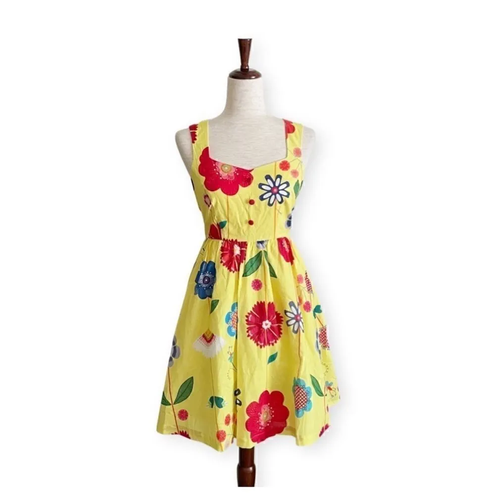 NWT ModCloth Biking Through Brussels Yellow Dress - Image 3