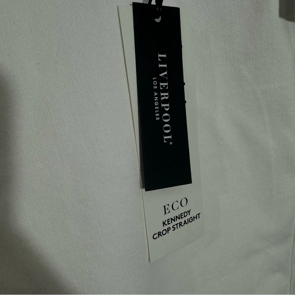 NWT Stitch Fix Liverpool Kennedy Crop Straight w/ Raw‎ Hem In White Size 12/31 - Image 10
