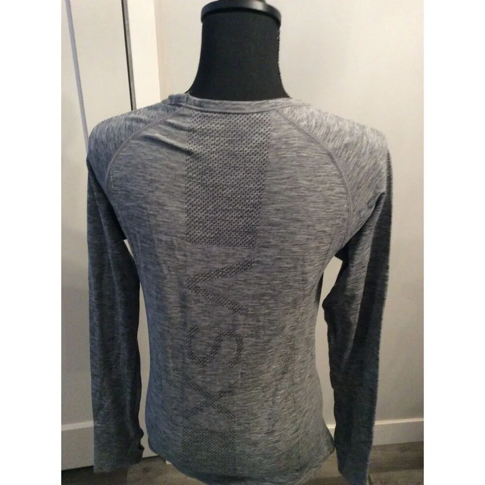 Victoria's Secret VS Sports Large L Long sleeve Work Out Top Gray - Image 2