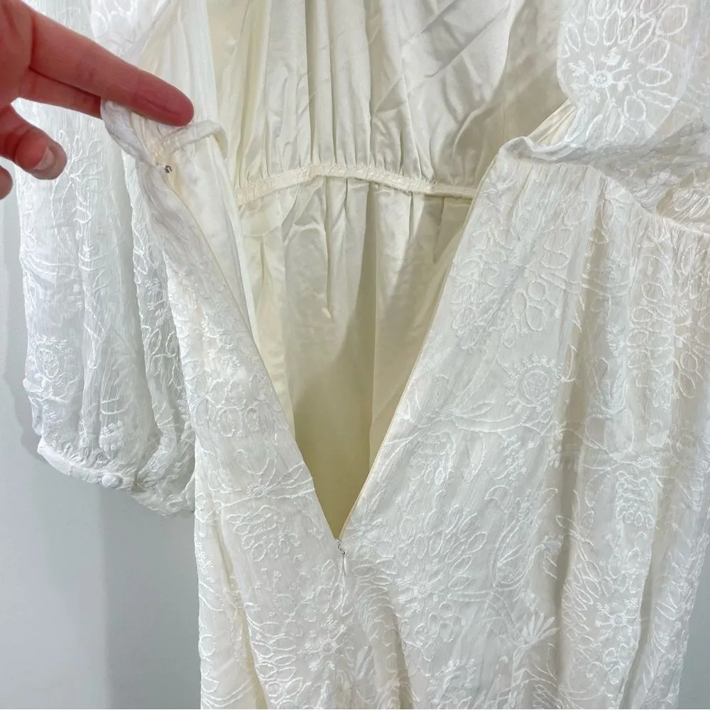 NWT ModCloth Just the Beginning White Lace Maxi‎ Dress Size Medium - Image 6