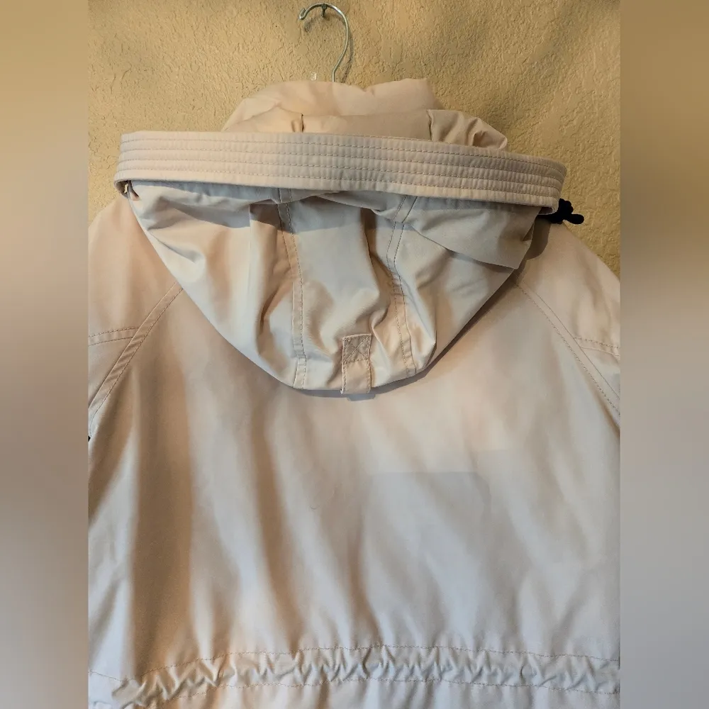 EVERLANE ReNew Military Parka Coat Cashew Beige Drawstring Hood small - Image 16