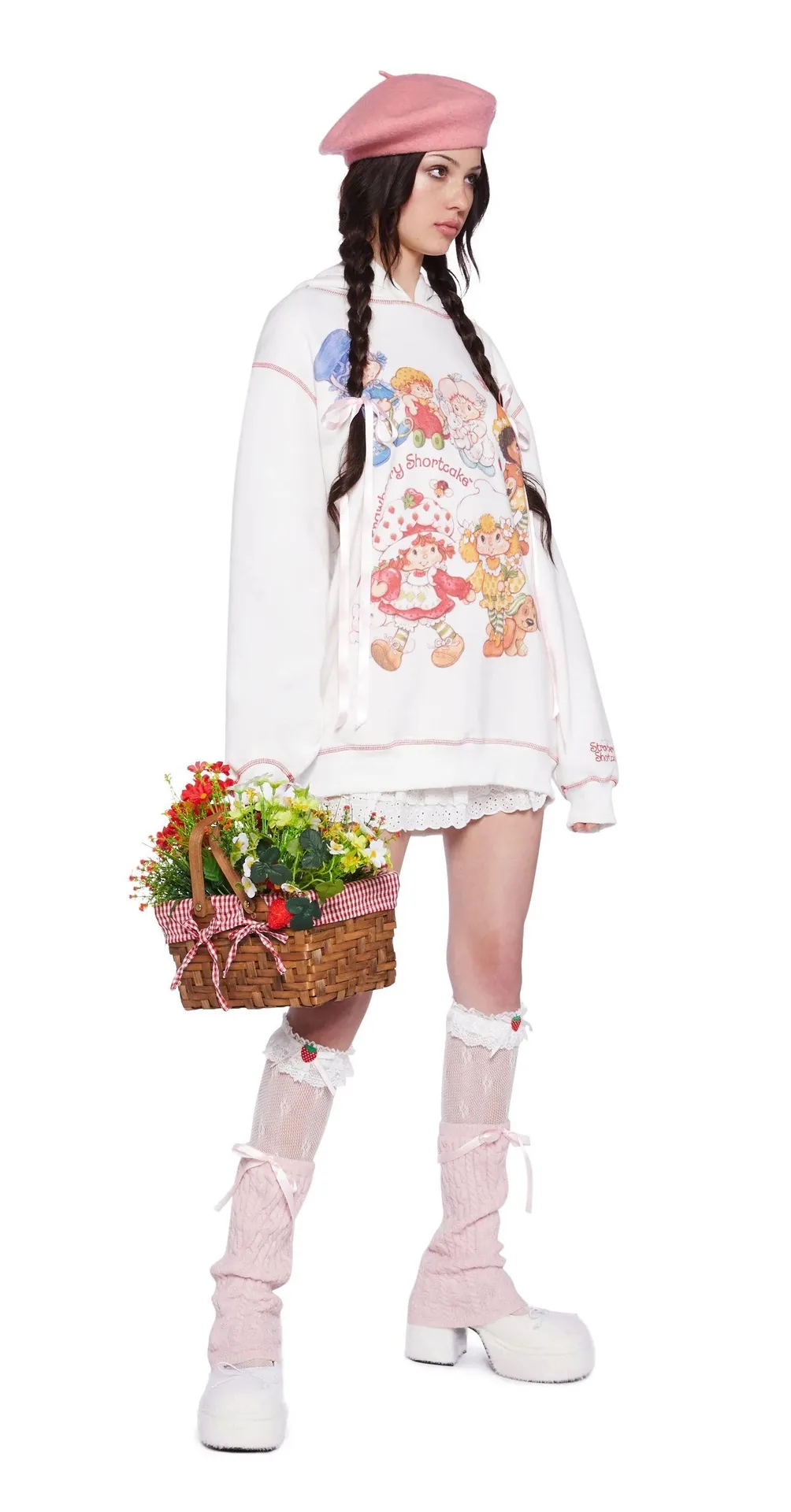 X Strawberry Shortcake Sweetest Friends Graphic Hoodie size S - Image 7