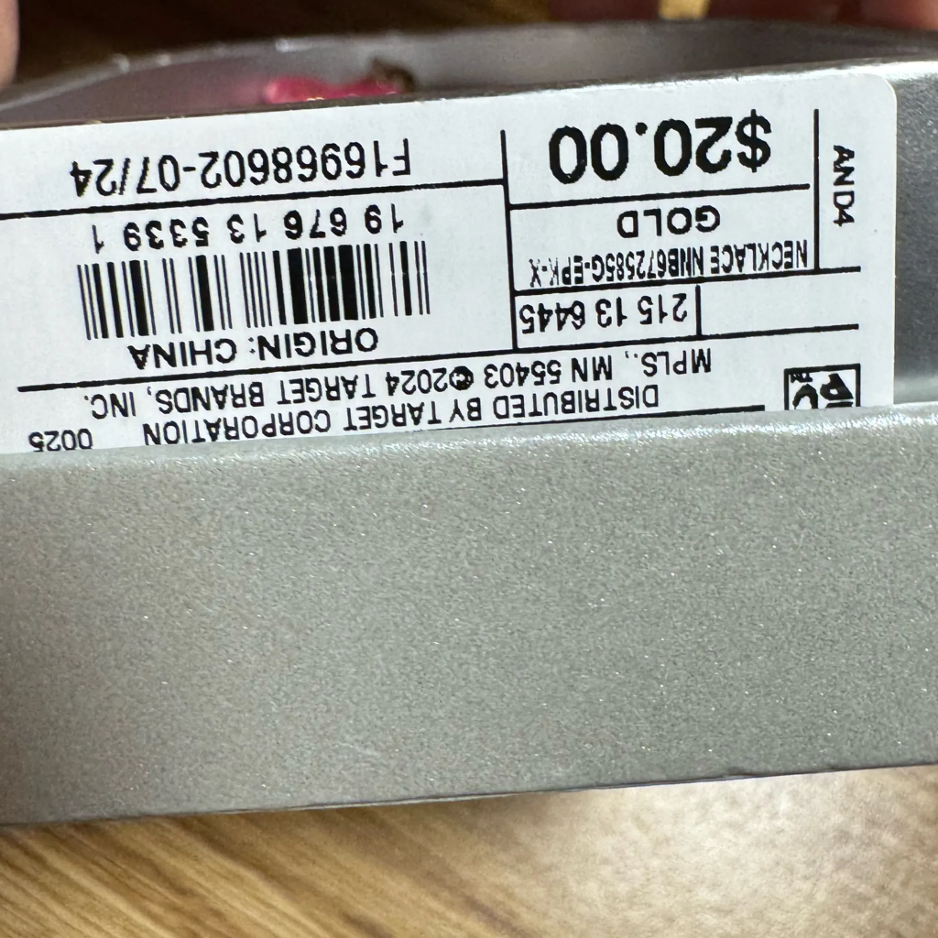 A new day -14 k Gold dipped Chain Necklace with X Pendant - Image 2